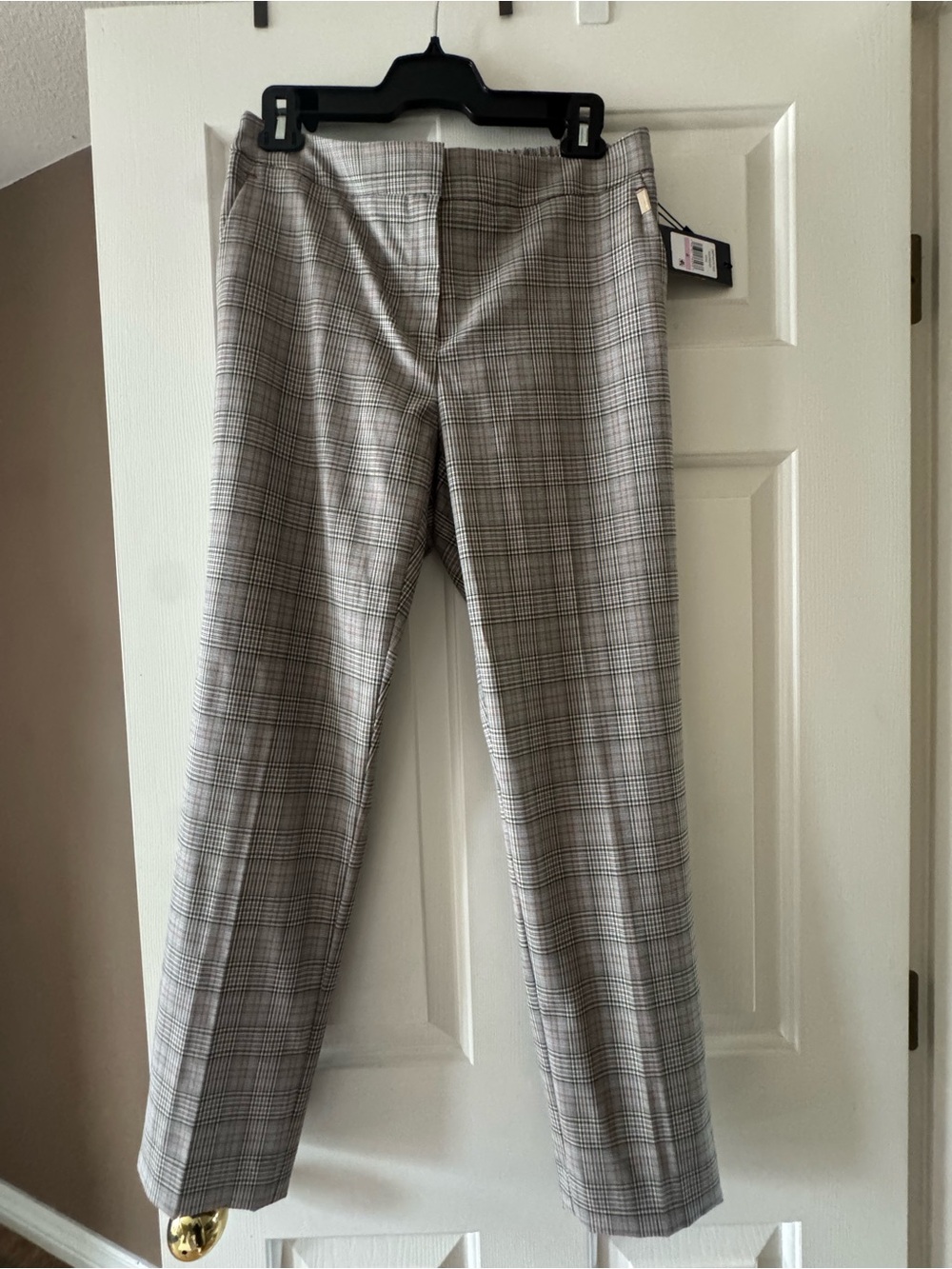 Tommy Hilfiger Gray Plaid Dress Trousers
